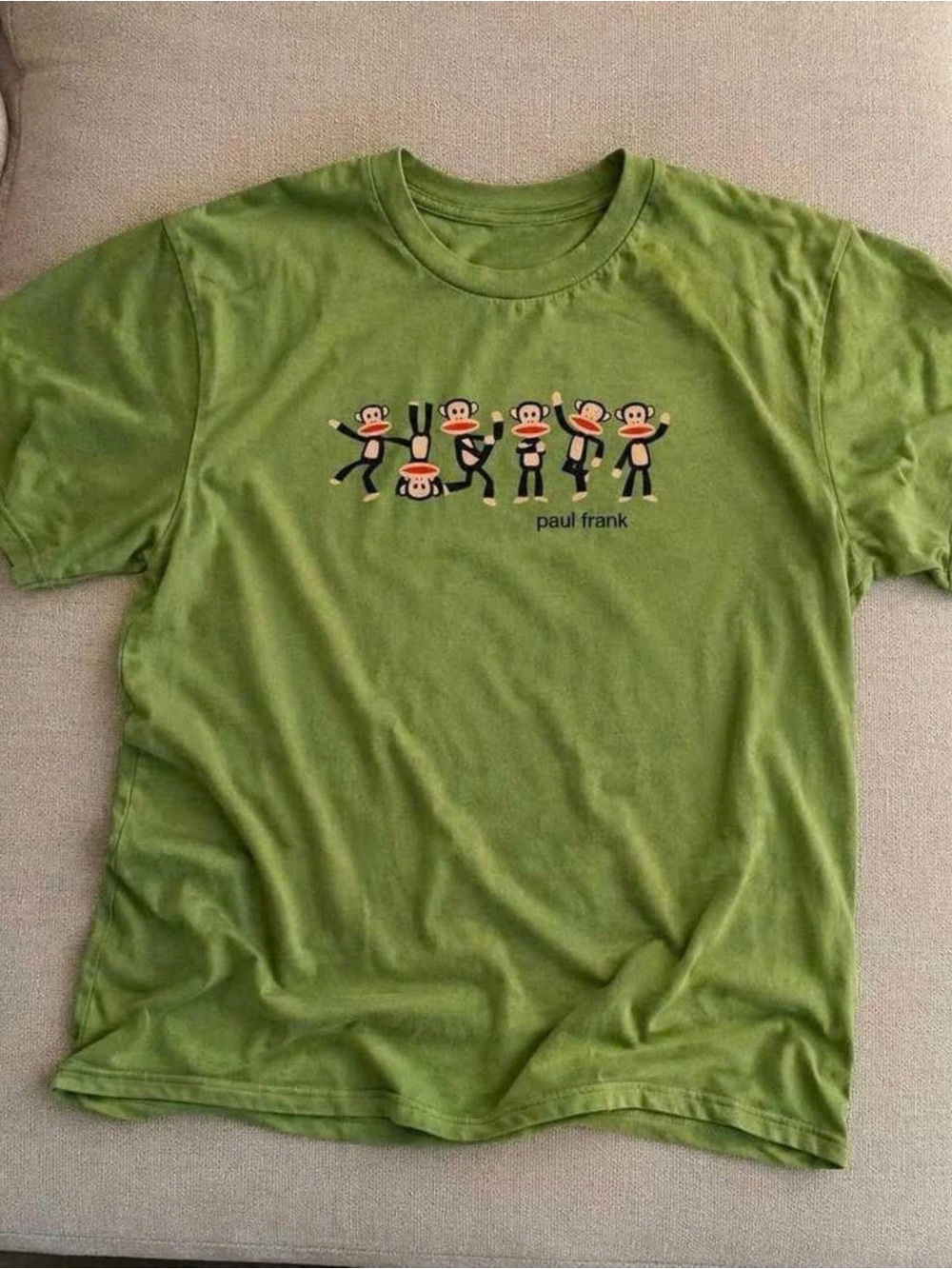 PaulFrank Green Short-Sleeve Monkey Graphic Tee